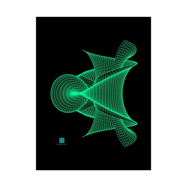 Poster: Hyperbolic Surface Green Mesh - Image 4