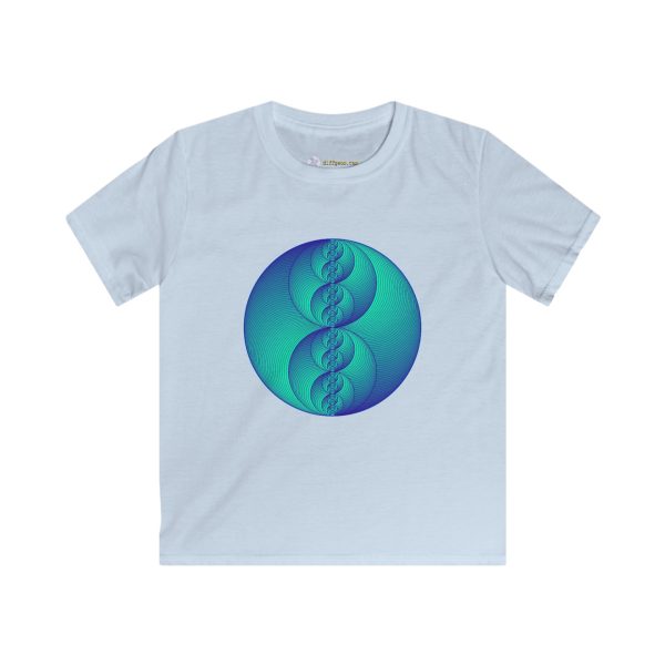Kids Softstyle Tee: Binary Medallion Phosphor - Image 4
