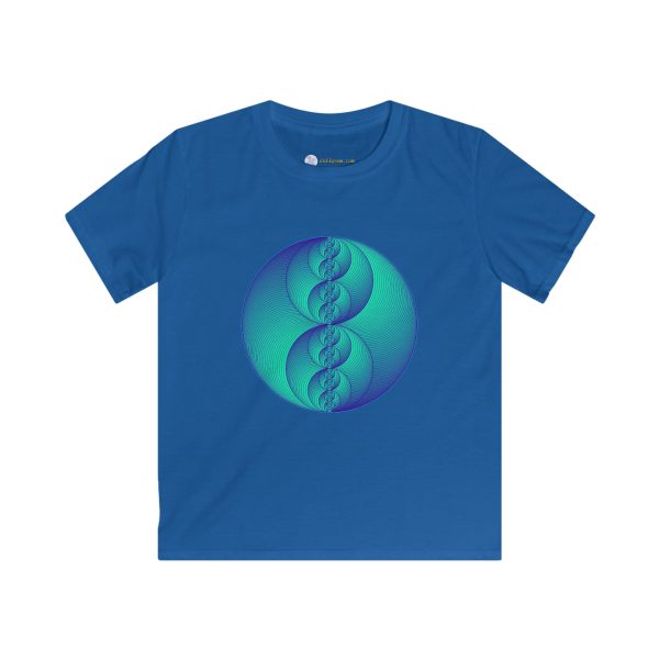 Kids Softstyle Tee: Binary Medallion Phosphor - Image 5