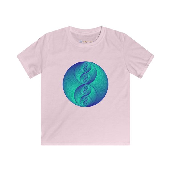 Kids Softstyle Tee: Binary Medallion Phosphor - Image 6