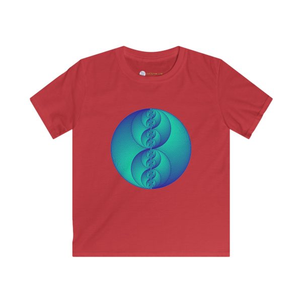 Kids Softstyle Tee: Binary Medallion Phosphor - Image 7