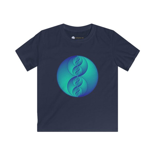 Kids Softstyle Tee: Binary Medallion Phosphor - Image 9
