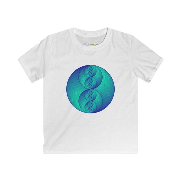 Kids Softstyle Tee: Binary Medallion Phosphor