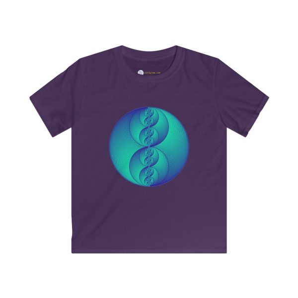 Kids Softstyle Tee: Binary Medallion Phosphor - Image 10