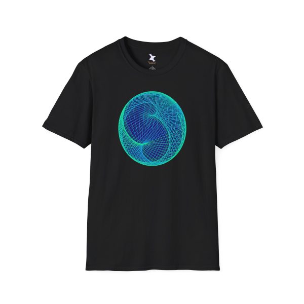 Softstyle T-Shirt: Ellipsoid Geodesics Phosphor - Image 8