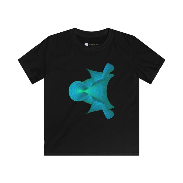 Kids Softstyle Tee: Kuen's Surface Aqua - Image 8