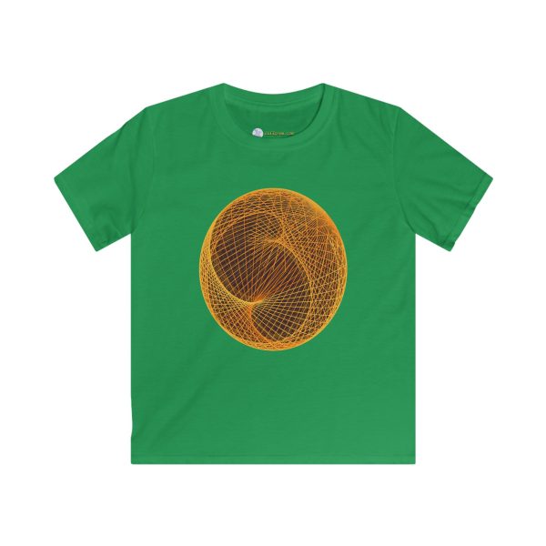 Kids Softstyle Tee: Ellipsoid Geodesics Forge - Image 3