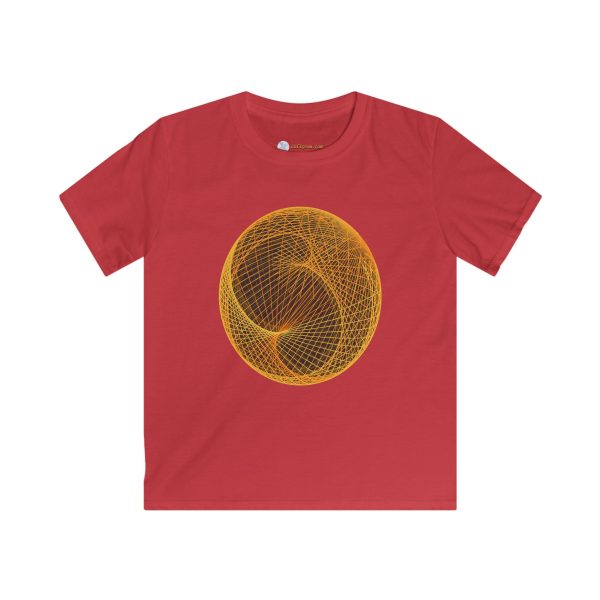 Kids Softstyle Tee: Ellipsoid Geodesics Forge - Image 7