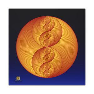 Canvas: Binary Medallion Red
