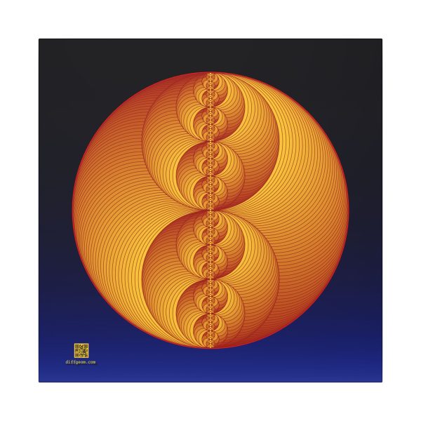 Canvas: Binary Medallion Red