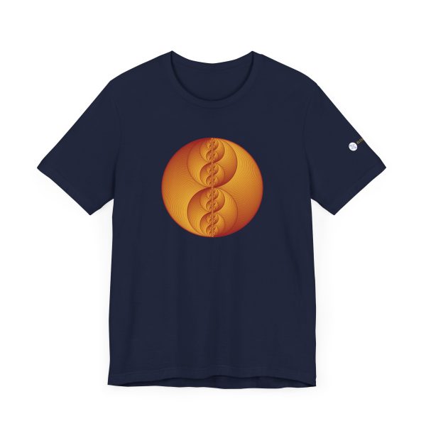 Unisex Tee: Binary Medallion Red - Image 9