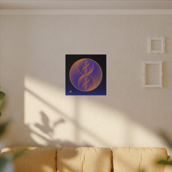 Canvas: Binary Medallion Lapis - Image 2