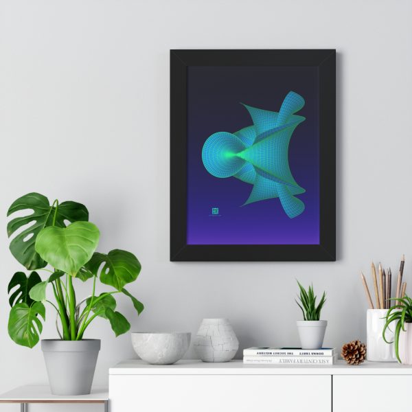 Framed Poster: Hyperbolic Surface Aqua - Image 2