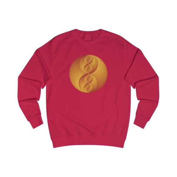Unisex Sweatshirt: Binary Medallion Red - Image 5