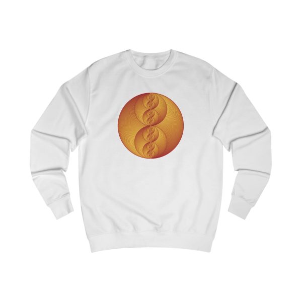 Unisex Sweatshirt: Binary Medallion Red