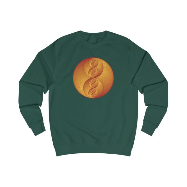 Unisex Sweatshirt: Binary Medallion Red - Image 8
