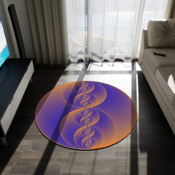 Rug: Binary Medallion Lapis Gold - Image 2