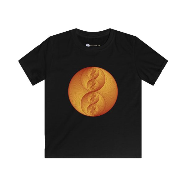 Kids Softstyle Tee: Binary Medallion Red - Image 8