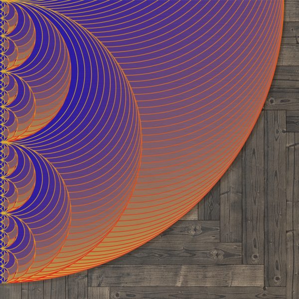 Rug: Binary Medallion Lapis Gold - Image 3