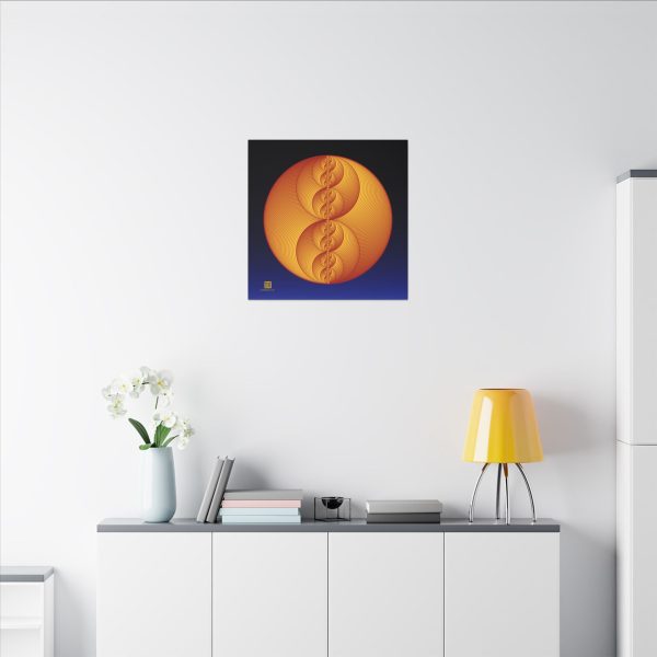 Canvas: Binary Medallion Red - Image 3