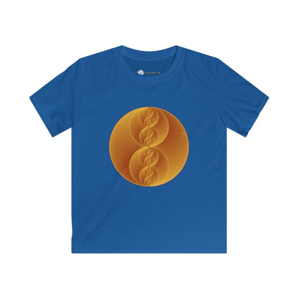 Kids Softstyle Tee: Binary Medallion Gold - Image 5