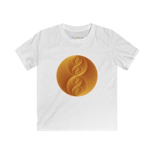 Kids Softstyle Tee: Binary Medallion Gold