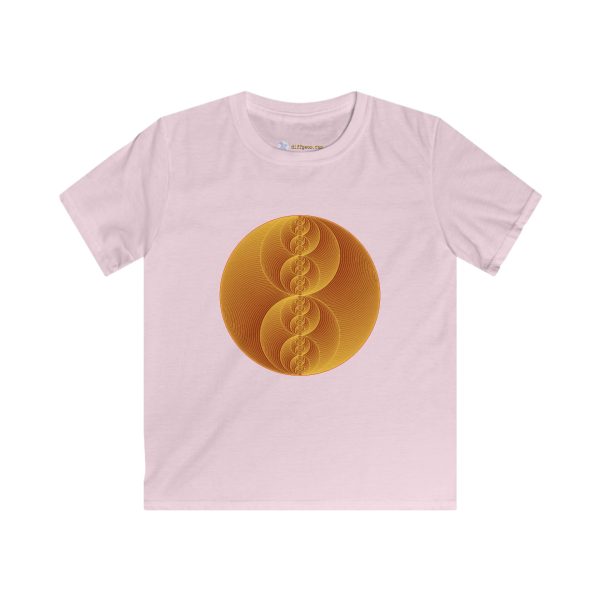 Kids Softstyle Tee: Binary Medallion Gold - Image 6
