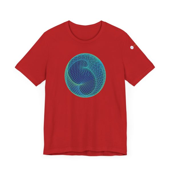 Unisex Tee: Ellipsoid Geodesics Phosphor - Image 6