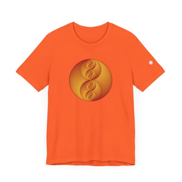 Unisex Tee: Binary Medallion Red - Image 2