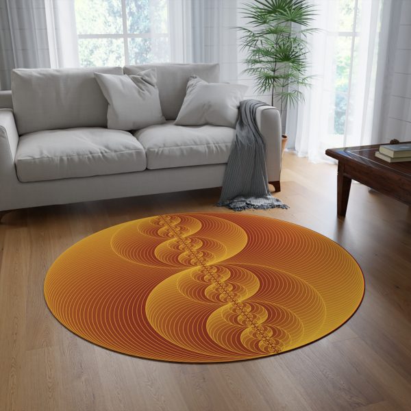 Rug: Binary Medallion Gold