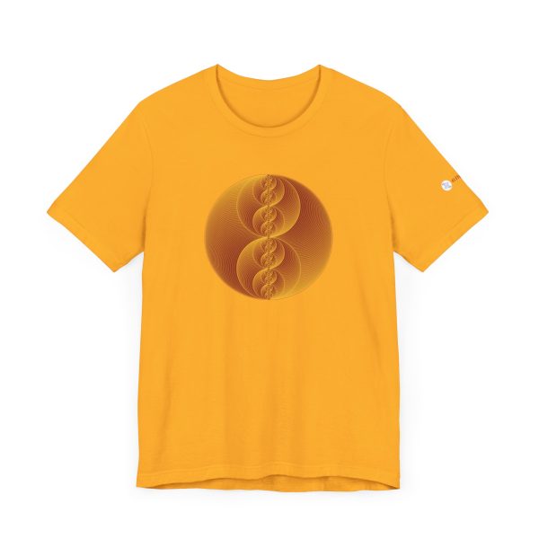 Unisex Tee: Binary Medallion Gold - Image 3