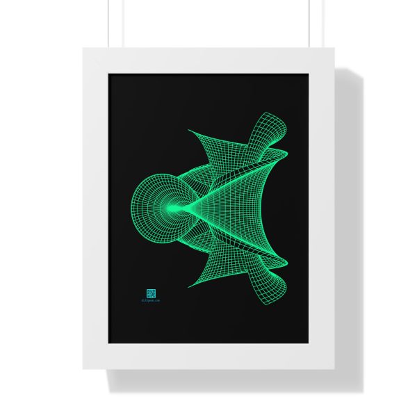 Framed Poster: Hyperbolic Surface Green Mesh - Image 3