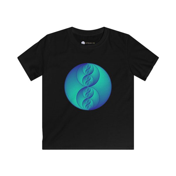 Kids Softstyle Tee: Binary Medallion Phosphor - Image 8