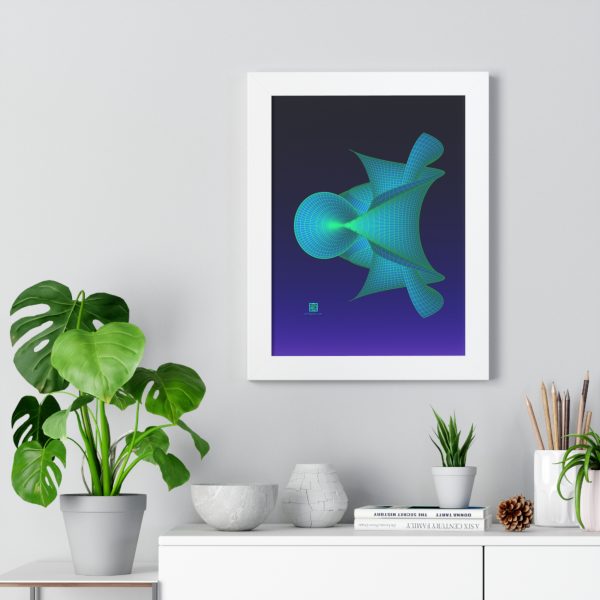 Framed Poster: Hyperbolic Surface Aqua - Image 4