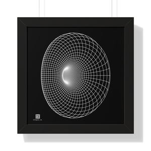 Framed Poster: Cyclide White