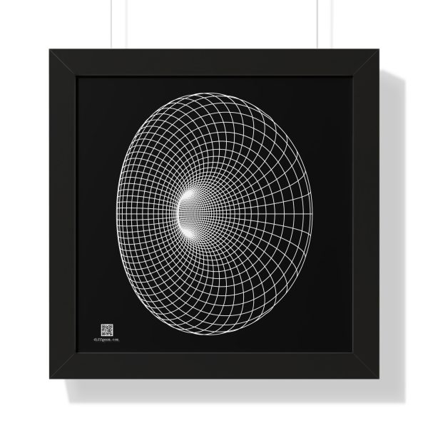 Framed Poster: Cyclide White