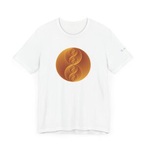 Unisex Tee: Binary Medallion Gold