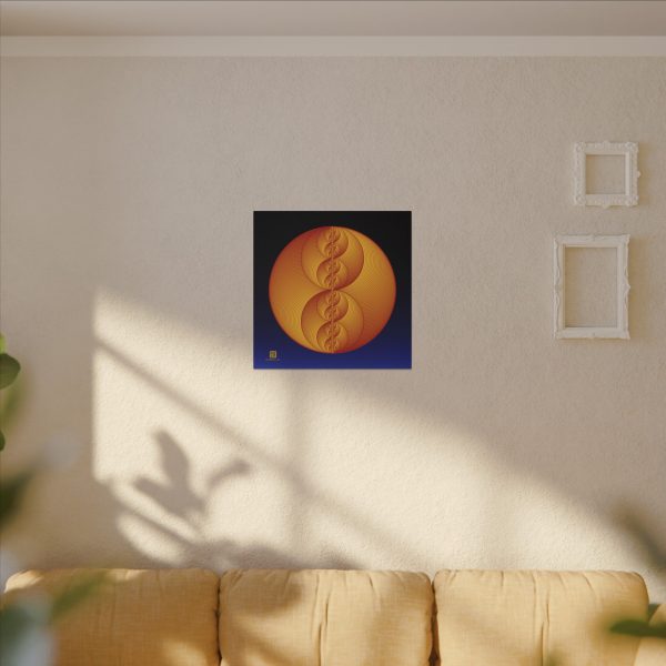Canvas: Binary Medallion Red - Image 2