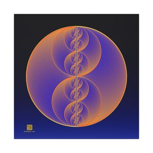 Canvas: Binary Medallion Lapis