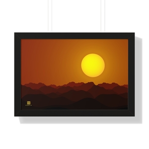Framed Poster: Nowhere-Differentiable Sun