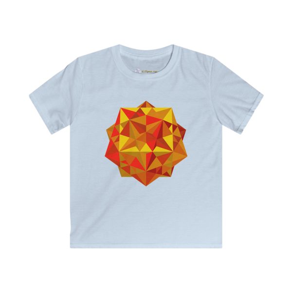 Kids Softstyle Tee: Five Cubes Autumn - Image 4