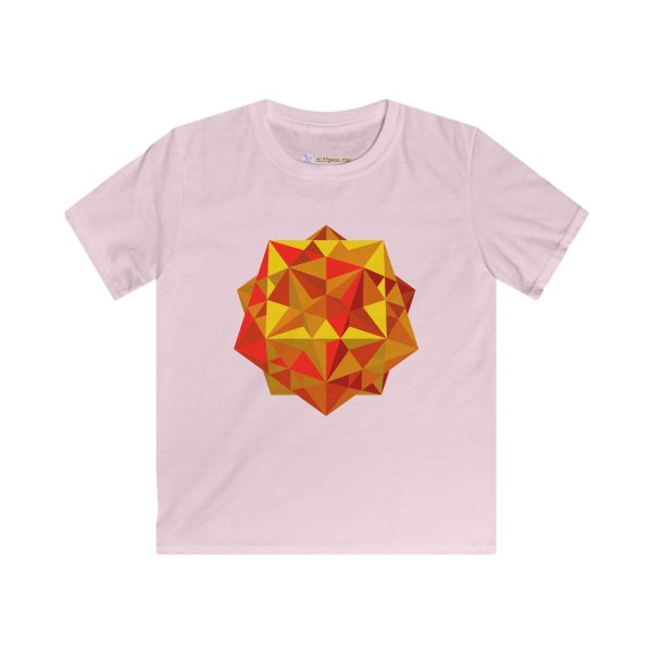 Kids Softstyle Tee: Five Cubes Autumn - Image 6