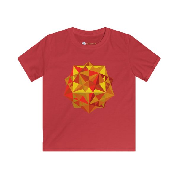 Kids Softstyle Tee: Five Cubes Autumn - Image 7