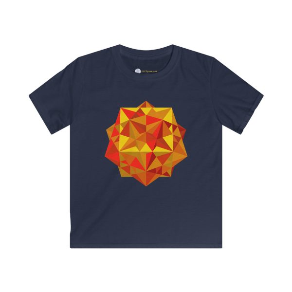 Kids Softstyle Tee: Five Cubes Autumn - Image 9
