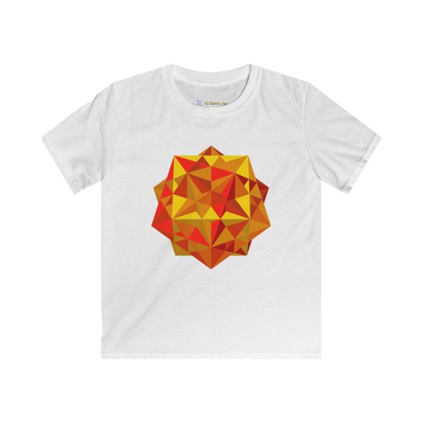 Kids Softstyle Tee: Five Cubes Autumn