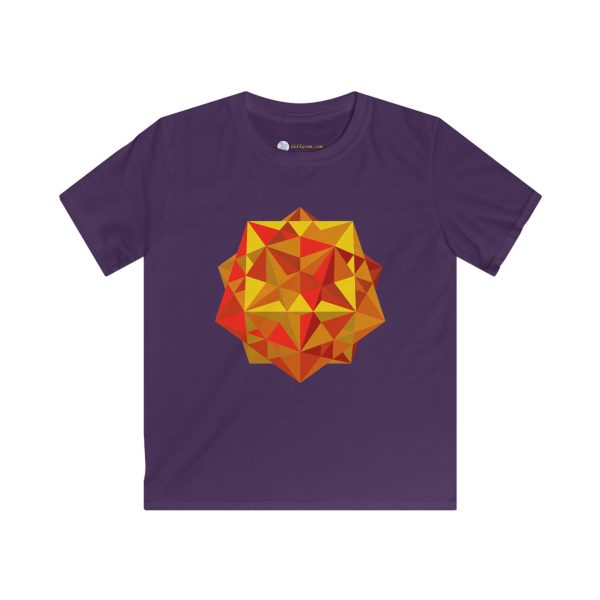 Kids Softstyle Tee: Five Cubes Autumn - Image 10