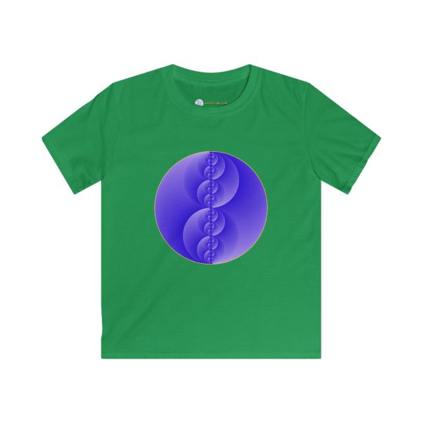 Kids Softstyle Tee: Binary Medallion Cirrus - Image 3
