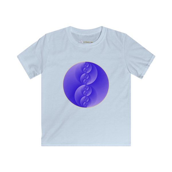 Kids Softstyle Tee: Binary Medallion Cirrus - Image 4
