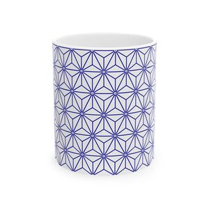 Ceramic Mug (11oz): Hexagon Star White