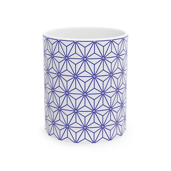Ceramic Mug (11oz): Hexagon Star White